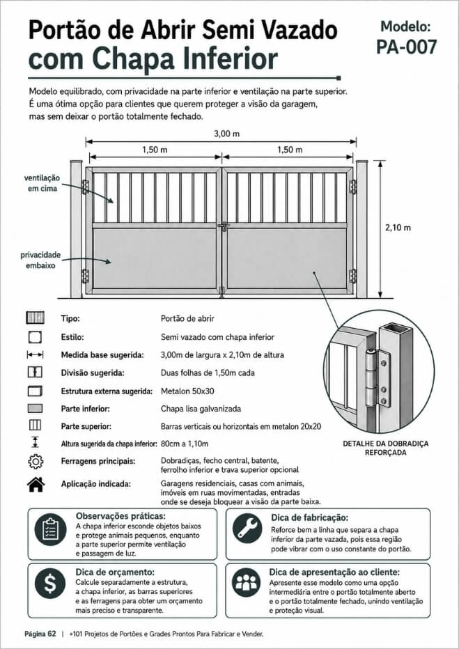 +101 Projetos de Portões e Grades Prontos Para Fabricar e Vender. (2)